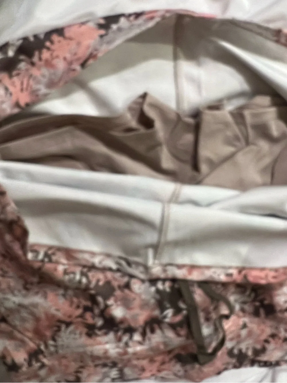 Women’s Floral Print Pink and Brown Skort with Drawstring